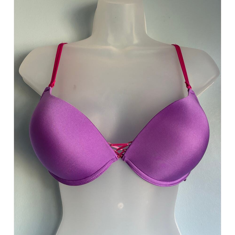 Frederick's of Hollywood Knockout Push Up Bra 34C Purple